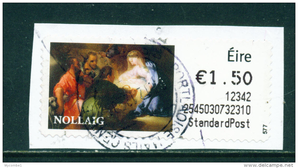 IRELAND - 2012  Post And Go/ATM Label  Christmas  Used On Piece As Scan 2 - Franking Labels