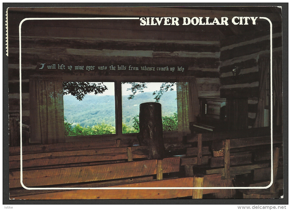 United States,  Mo. Silver Dollar City, Wilderness Church ,inside, 1993. - Springfield – Missouri