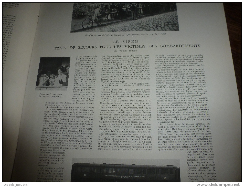 1943 NANTES; L' AQUILEIA à Marseille; Echange De Prisonniers; PIEDILUCO, TERNI ; Train De Secours SIPEG ; Les Destroyers - L'Illustration