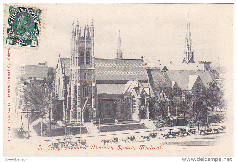 22749 CANADA QUEBEC Montreal St George's Church Dominion Square -imperial Series 447 Attelage - Montreal