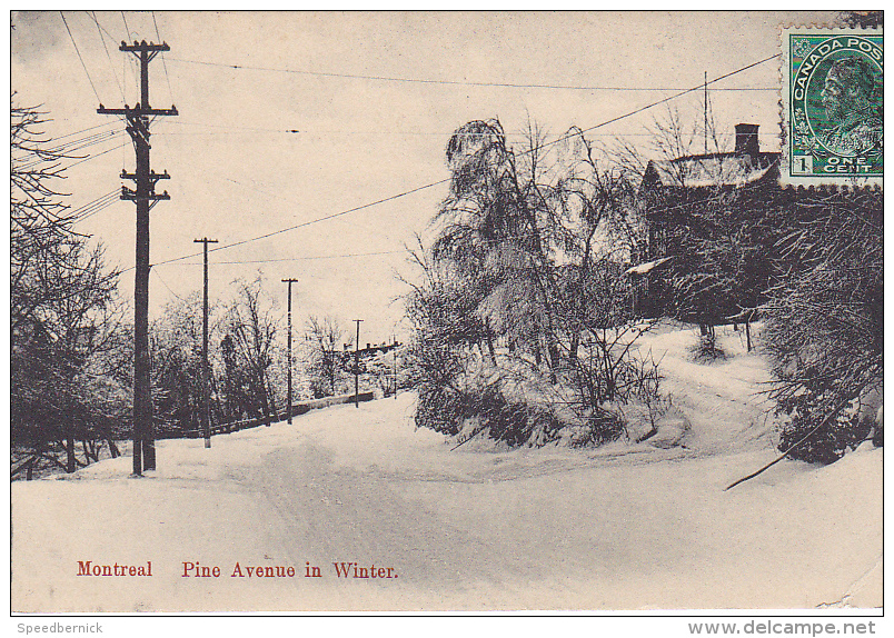 22758 CANADA QUEBEC MONTREAL Pine Avenue In Winter  -montreal Import 247 - - Montreal