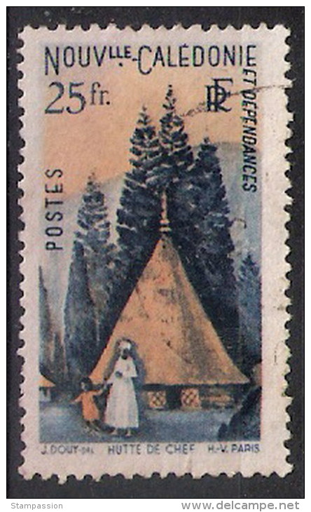 Nouvelle Calédonie 1948 - N° YT  277 Oblitéré, Used  - Hutte, Hut - Used Stamps