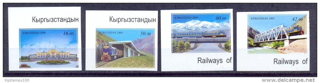 Kyrgyzstan 2009 Railways Of Kyrgyzstan.Mountains. 1 Set Imperforated** - Kirghizistan