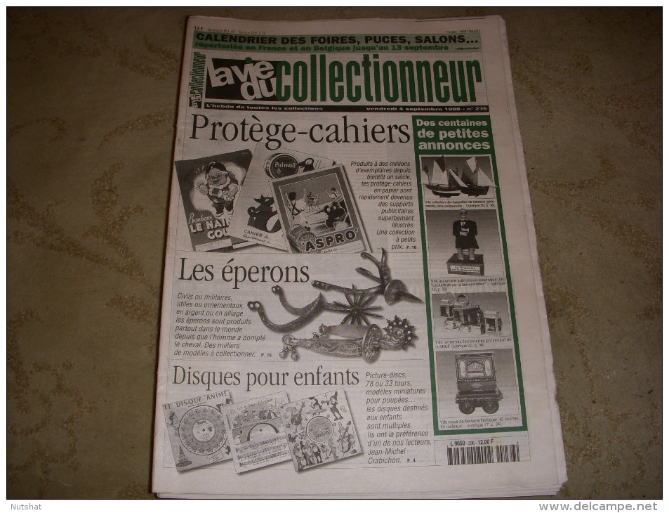 LA VIE Du COLLECTIONNEUR LVC 236 04.09.1998 PROTEGE CAHIERS EPERON DISQUE ENFANT - Collectors