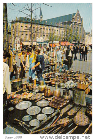 Bruxelles - Place Du Jeu De Balle, Marché Aux Puces (animée) - Bruxelles-ville