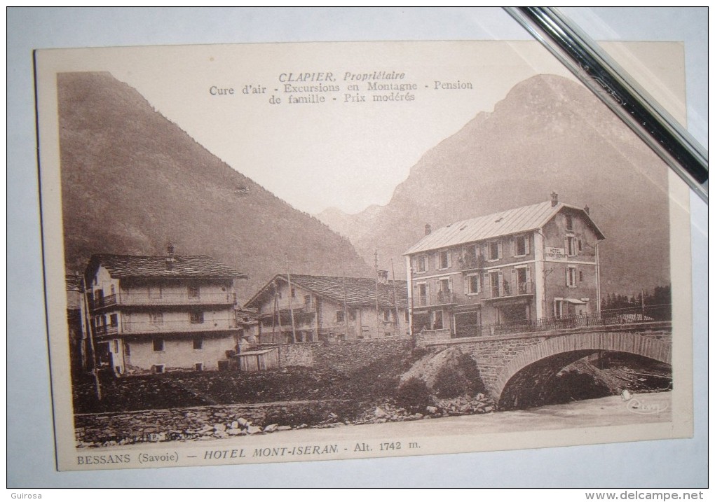 Bessans  – Hôtel Mont-Iseran - Clapier Propriétaire – Avec Mot Du Propriétaire Au Dos En 1938 - Autres & Non Classés