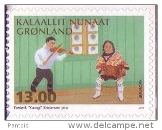 2014 Groenland Greenland 2 Timbres Issus Du Carnet Adhésif - 2014