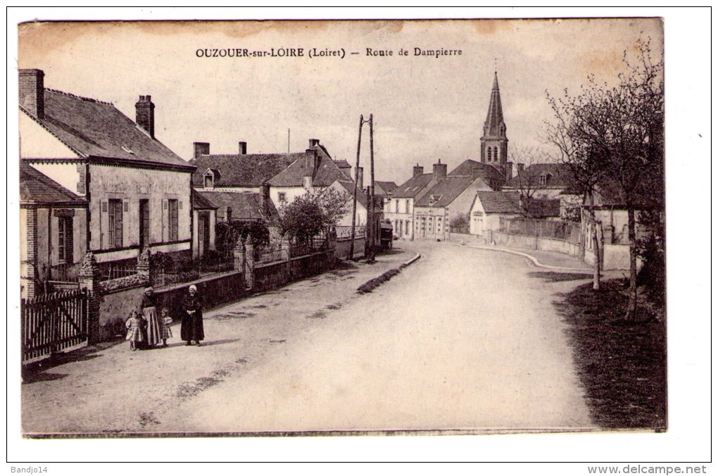 Ouzouer Sur Loire - Route De Dampierre    - Scan Recto-verso - Ouzouer Sur Loire