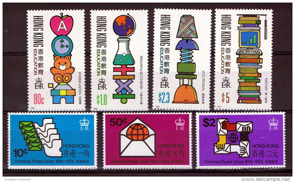 HG-2 - HONG KONG 2 SERIES TP N°290/92 ET 636/39 NEUF** - Unused Stamps