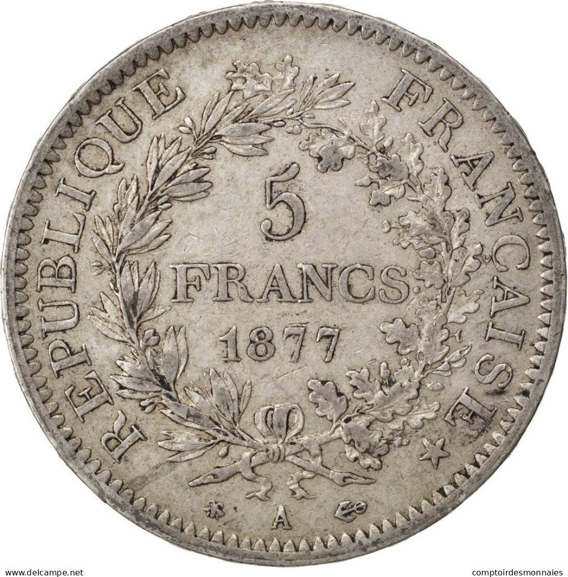 Monnaie, France, Hercule, 5 Francs, 1877, Paris, TB+, Argent, KM:820.1 - J. 5 Francs