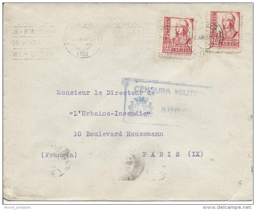 Lettre Censuré - Guerre De 1939-45