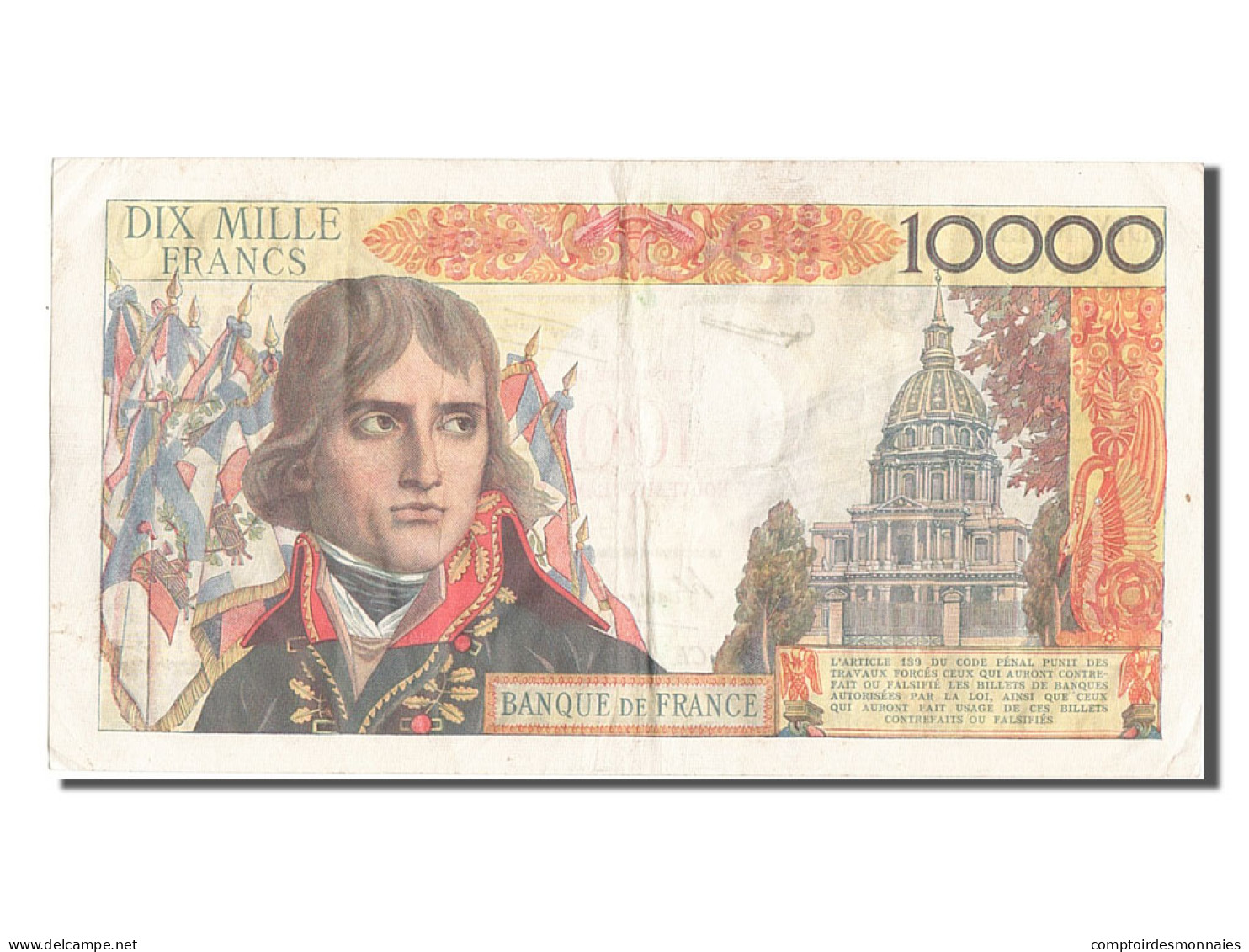 Billet, France, 100 Nouveaux Francs On 10,000 Francs, 1955-1959 Overprinted With - 1955-1959 Aufdrucke Neue Francs