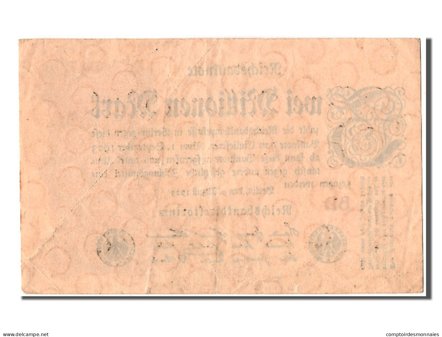 Billet, Allemagne, 2 Millionen Mark, 1923, 1923-08-09, SUP+ - 2 Millionen Mark