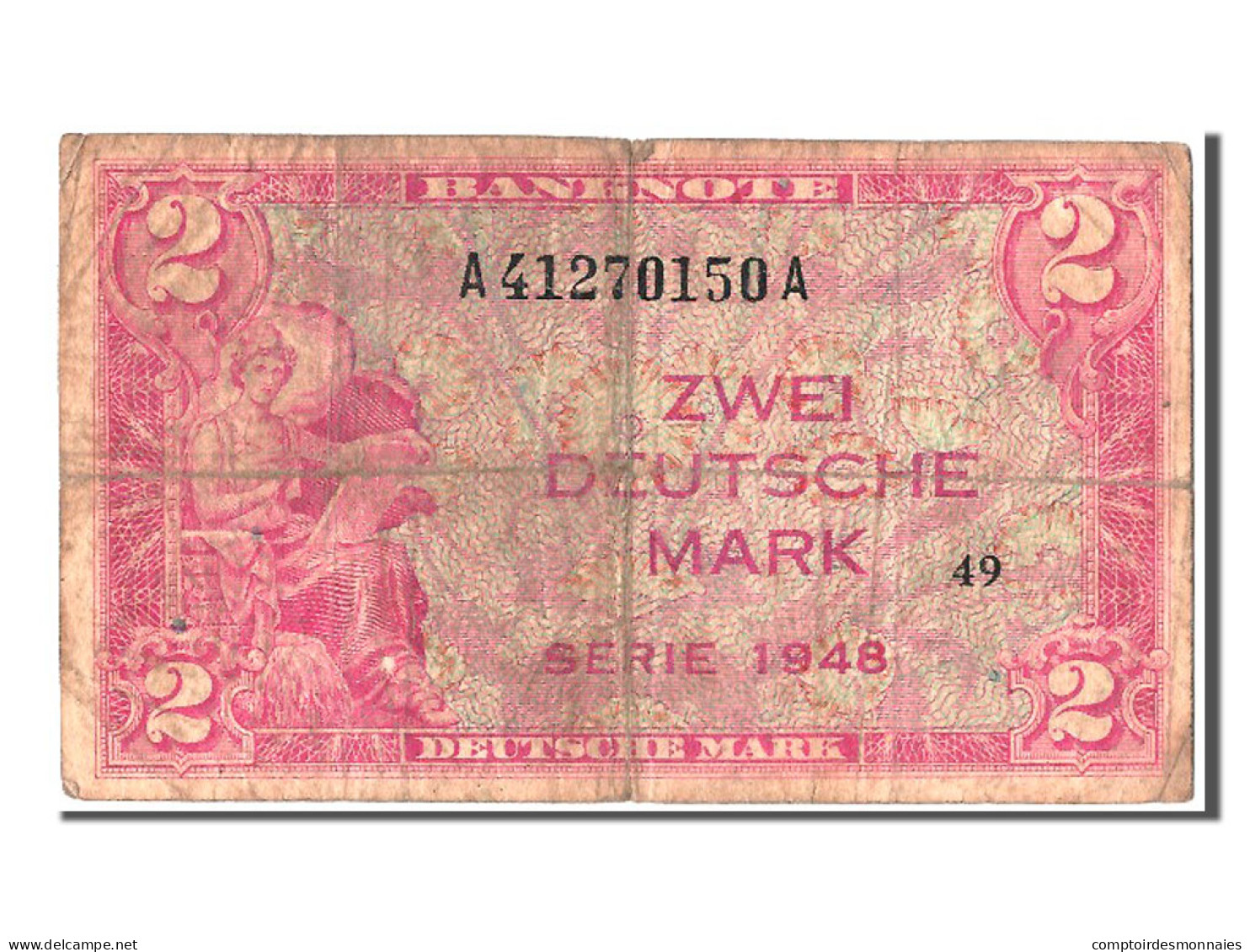 Billet, République Fédérale Allemande, 2 Deutsche Mark, 1948, TB - Otros & Sin Clasificación