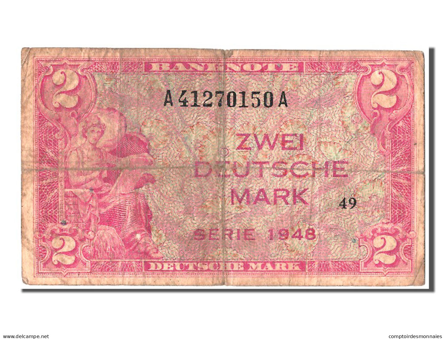 Billet, République Fédérale Allemande, 2 Deutsche Mark, 1948, TB - Sonstige & Ohne Zuordnung