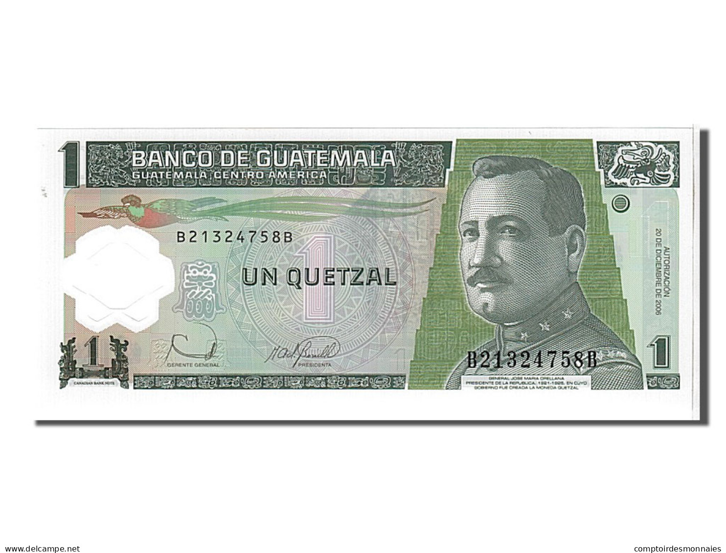 Billet, Guatemala, 1 Quetzal, 2006, NEUF - Guatemala