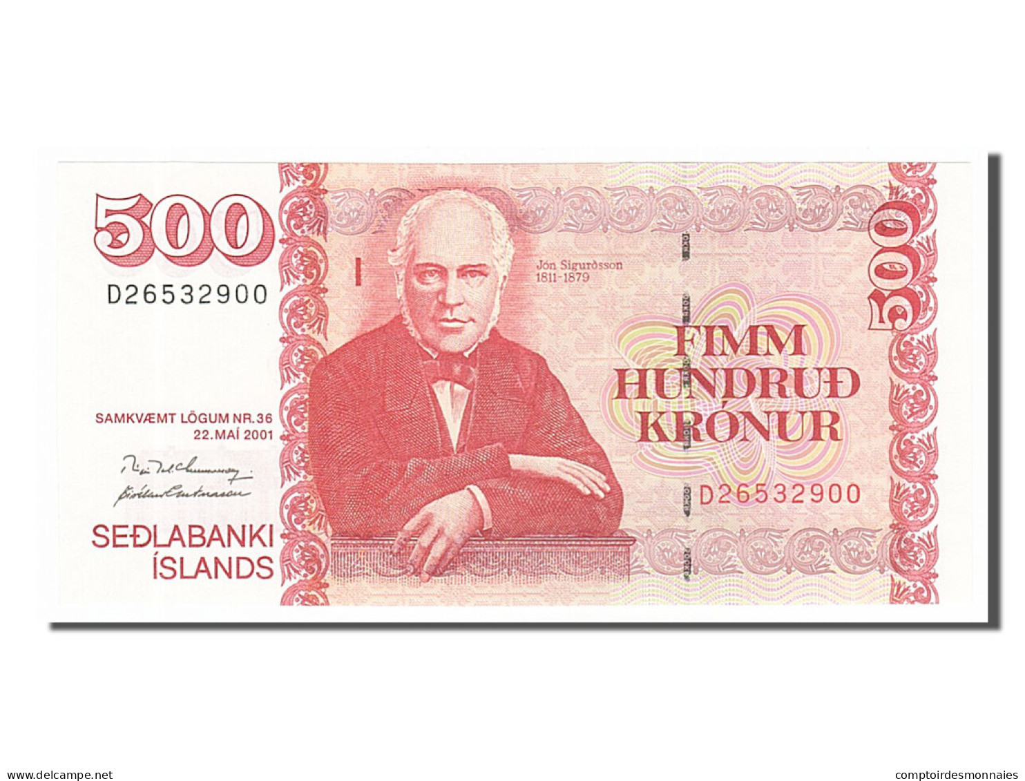 Billet, Iceland, 500 Kronur, 2004, NEUF - IJsland