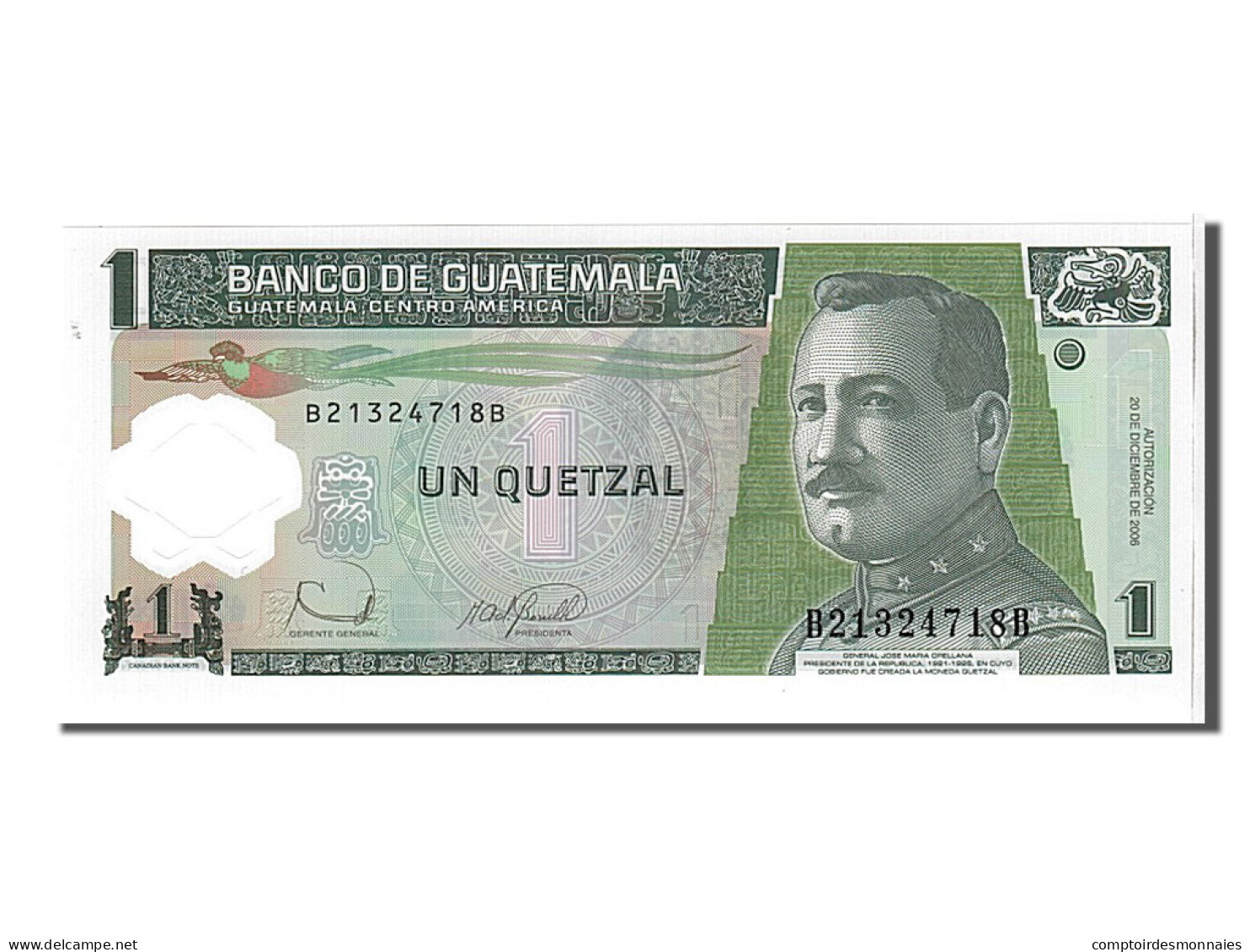 Billet, Guatemala, 1 Quetzal, 2006, KM:109, NEUF - Guatemala