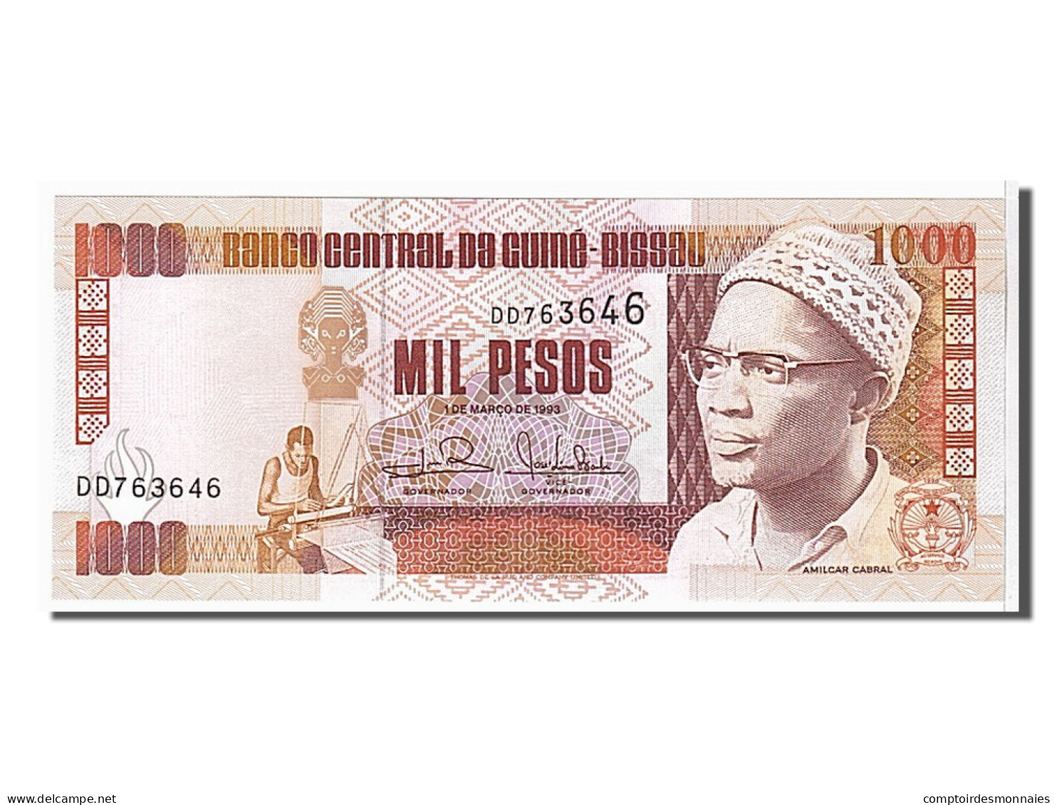 Billet, Guinea-Bissau, 1000 Pesos, 1993, KM:13b, NEUF - Guinea-Bissau