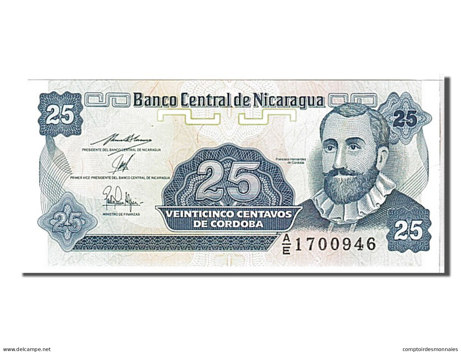 Billet, Nicaragua, 25 Centavos, 1990, KM:170a, NEUF - Nicaragua