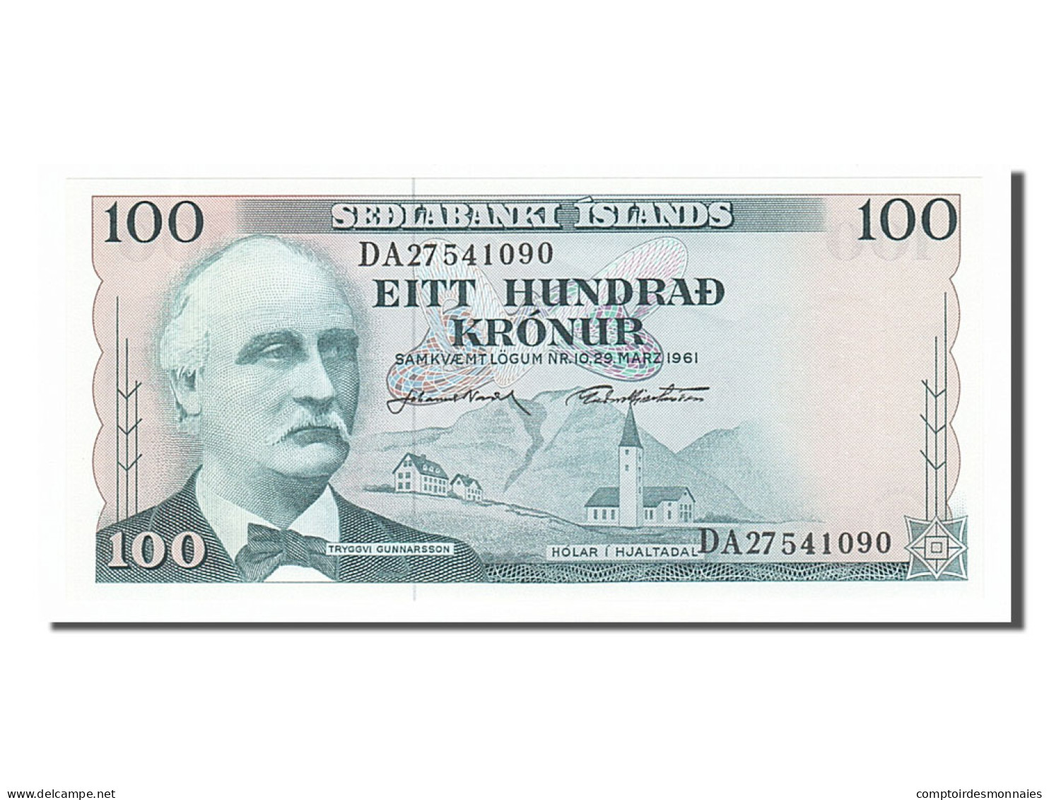 Billet, Iceland, 100 Kronur, 1961, NEUF - Island