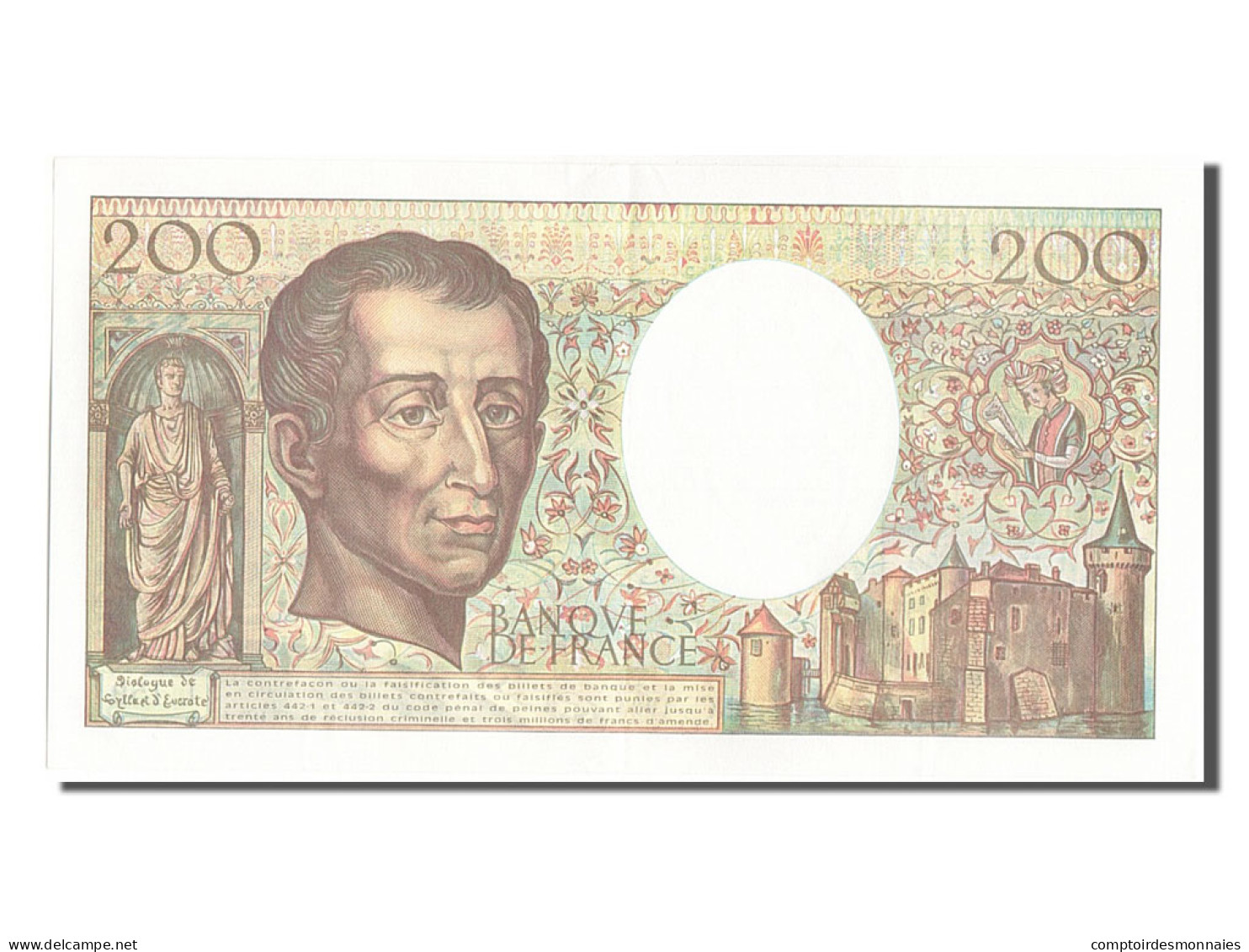 Billet, France, 200 Francs, 200 F 1981-1994 ''Montesquieu'', 1994, SUP - 200 F 1981-1994 ''Montesquieu''