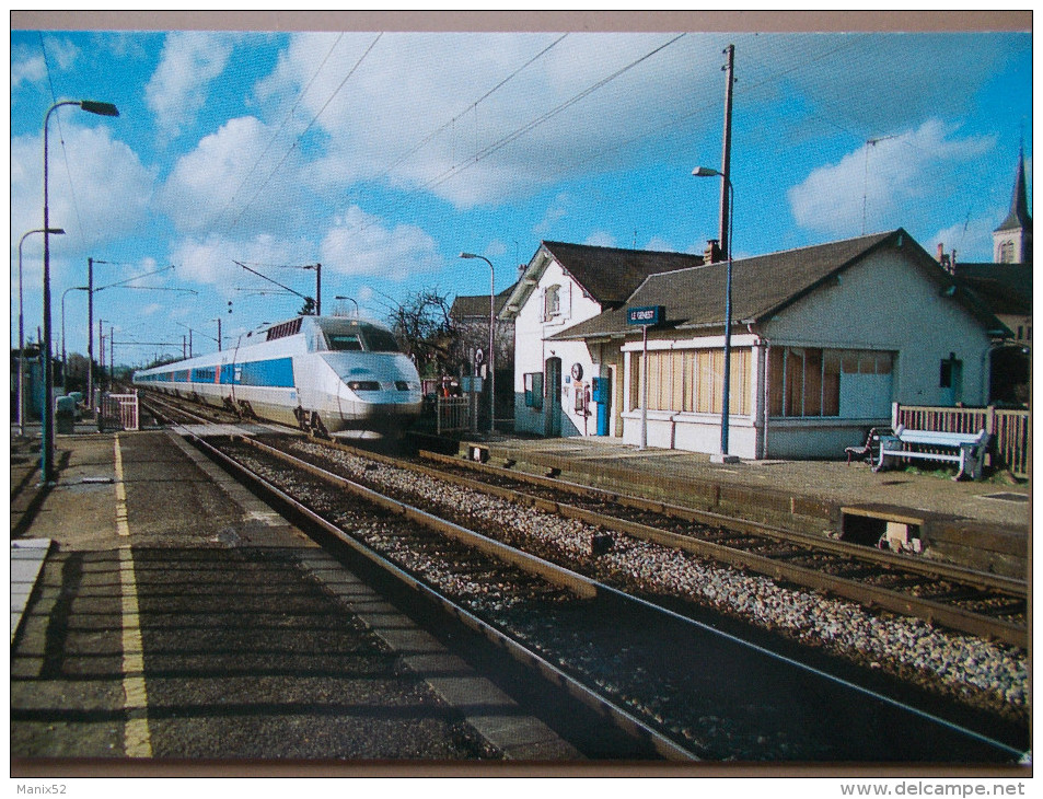 53 - LE GENEST - Ligne Paris-Brest - Rame TGV 312 - Le 28 Janvier 1990. - Le Genest Saint Isle