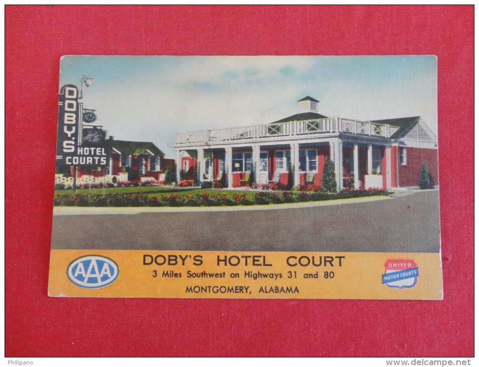 - Alabama > Montgomery Doby's Hotel Court   Not Mailed    Ref 1178 - Montgomery