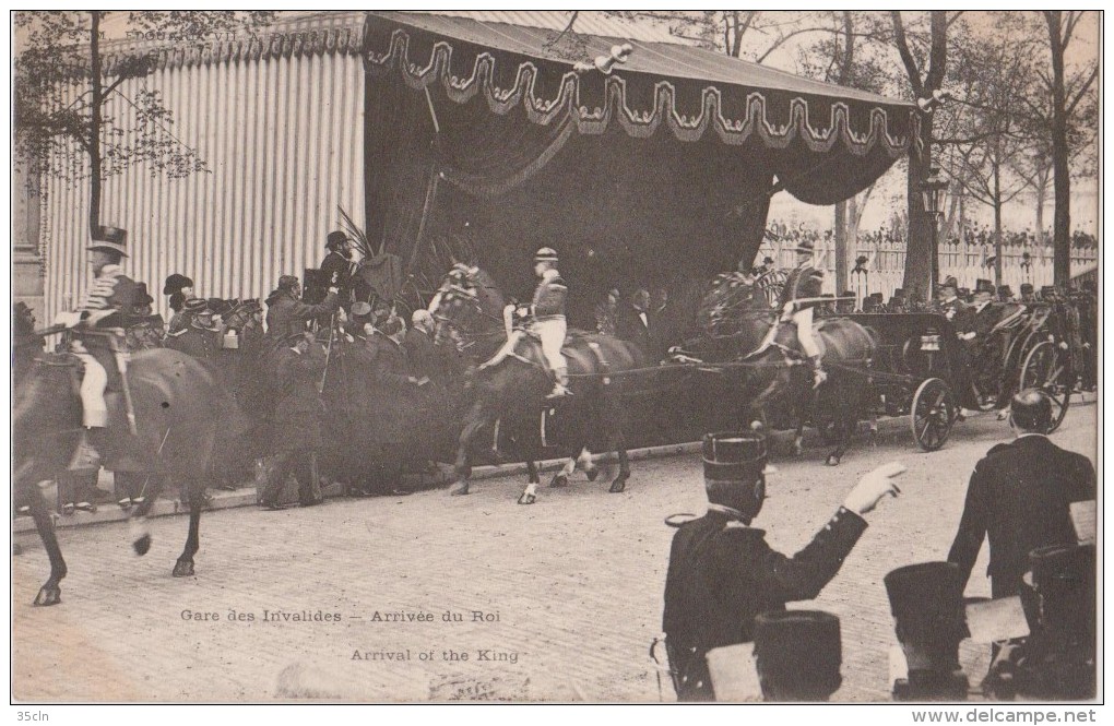 PARIS - Visite  De S. M.  EDOUARD  VII  -  Gare Des Invalides  -  Arrivée Du Roi. - Evènements