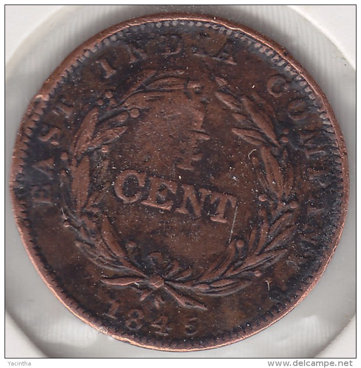 @Y@     Straits Settlements, East India Company, 1845 1/4 Cent    (2620) - India