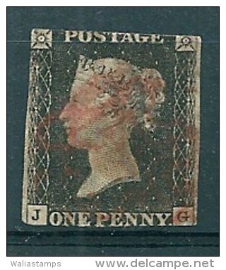 Great Britain 1840 SG 2 Used, Red MC Cancel - Usados