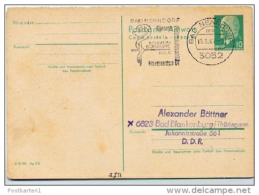 SCHLAMM SCHWEFEL SOLE Bad Nenndorf 1967 Auf DDR Antwort-Postkarte P 77A - Thermalisme