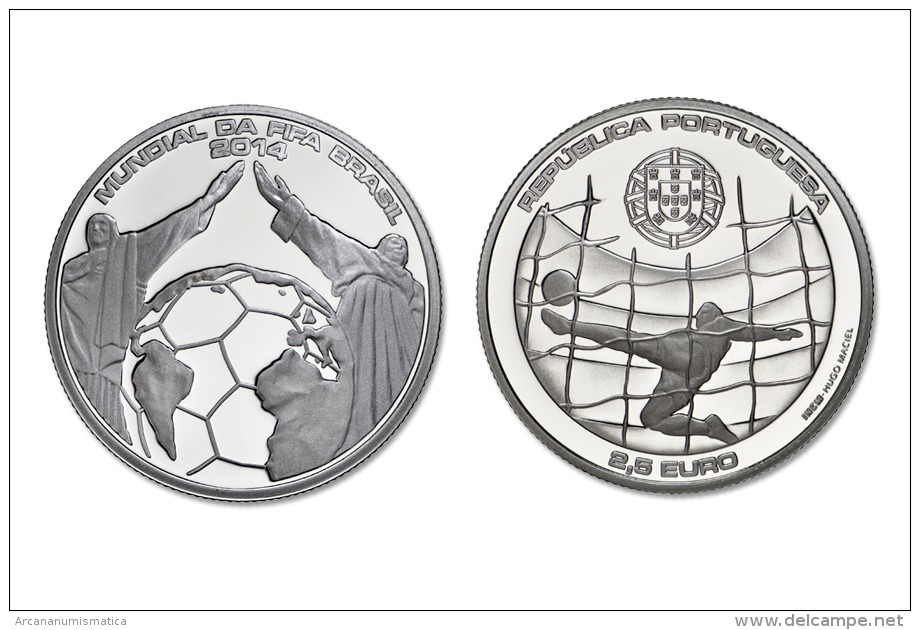 PORTUGAL   2,50€   2.014  2014  Cu Ni   "Mundial FIFA Brasil 2014"      UNCirculated     T-DL-10.725 - Portugal