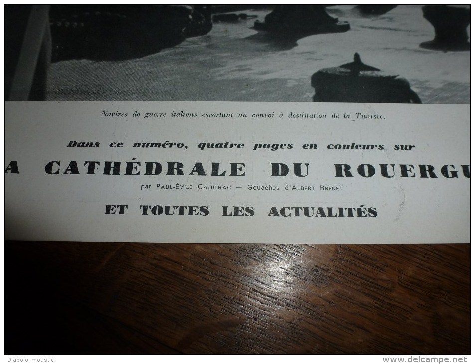 1943 Cathédrale De RODEZ Par Brenet; Les Fermes Du National-Socialisme ; Drame Au Pays CATHARE ; Cabaret Et Lastours - L'Illustration