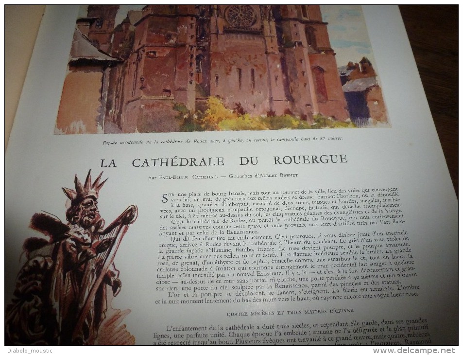 1943 Cathédrale De RODEZ Par Brenet; Les Fermes Du National-Socialisme ; Drame Au Pays CATHARE ; Cabaret Et Lastours - L'Illustration