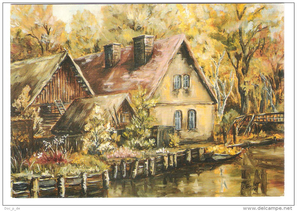 Deutschland - Lübben - Spreewald - Gemälde " Gehöft In Lehde " - Lübben (Spreewald)