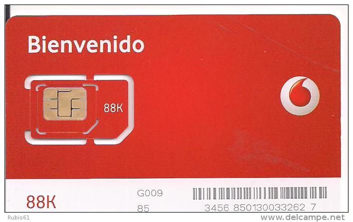 TARJETA VODAFONE BIENVENIDO (RARA) - Vodafone