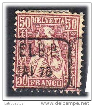 Helvetia - Switzerland - 1867 - Y&T 48 (°) - Used Stamps