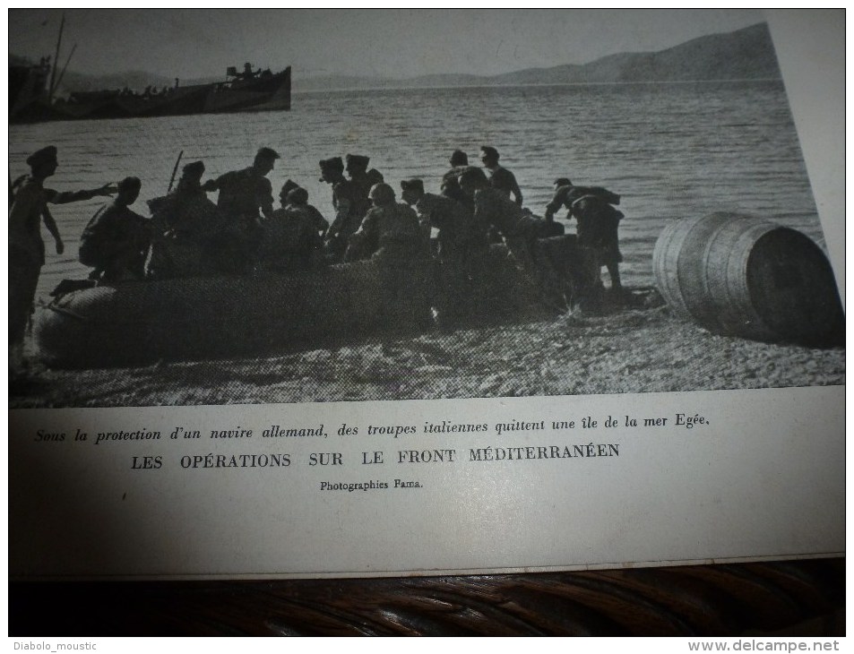 1943 En Mer Egée; La Légion De Gaulle; SHAKESPEARE; Ecole Féminine Au JAPON; Chapelier à Chazelles-sur-Lyon - L'Illustration