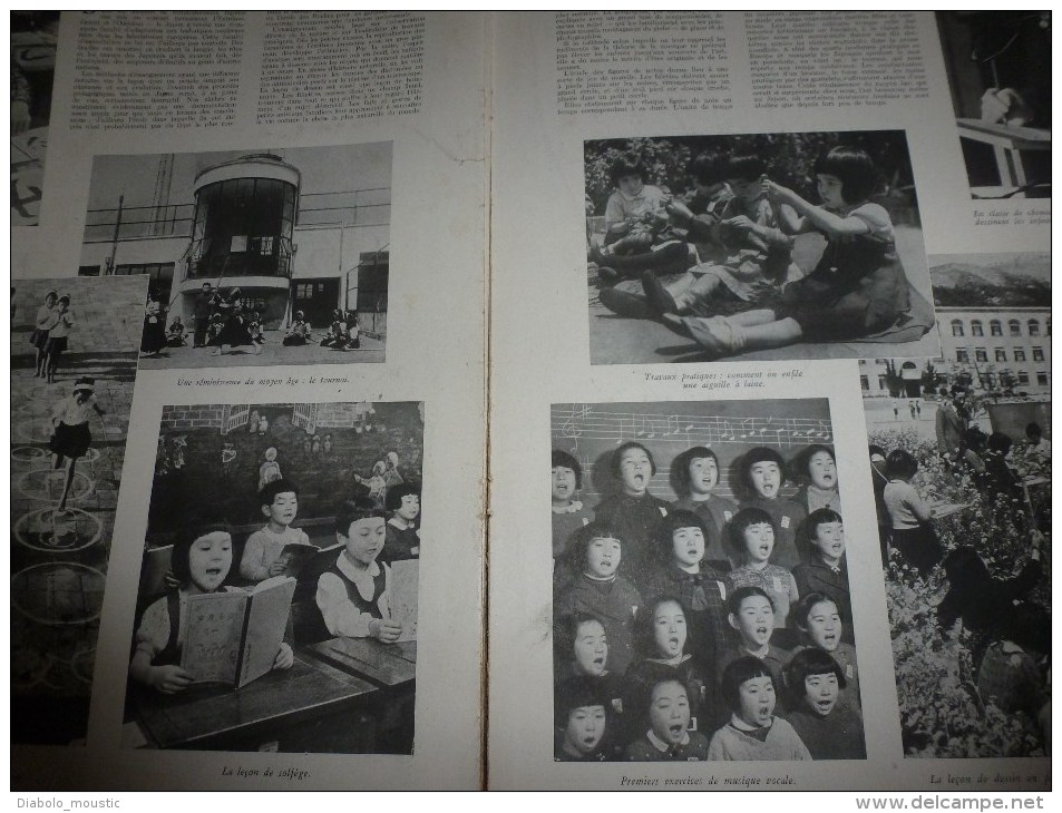 1943 En mer Egée; La Légion De Gaulle; SHAKESPEARE; Ecole féminine au JAPON; Chapelier à Chazelles-sur-Lyon