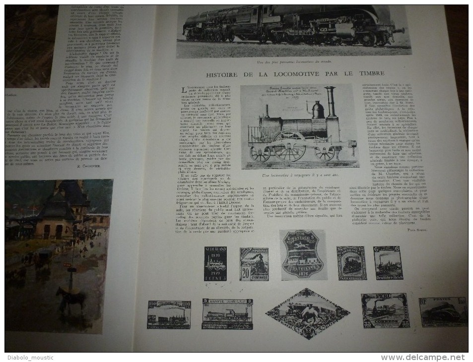 1943 Oeuvres D'ART Normandes En SICILE;Chevaliers Du Rail ;Histoire De La Locomotive Par Les Timbres ; Art Masqué JAPON - L'Illustration