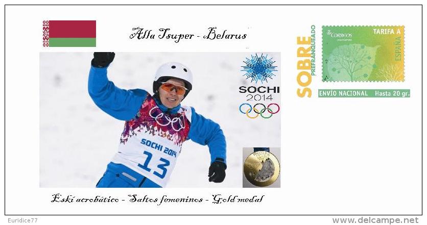 Spain 2014 - XXII Olimpics Winter Games Sochi 2014 Special Prepaid Cover - Alla Tsuper - Winter 2014: Sochi