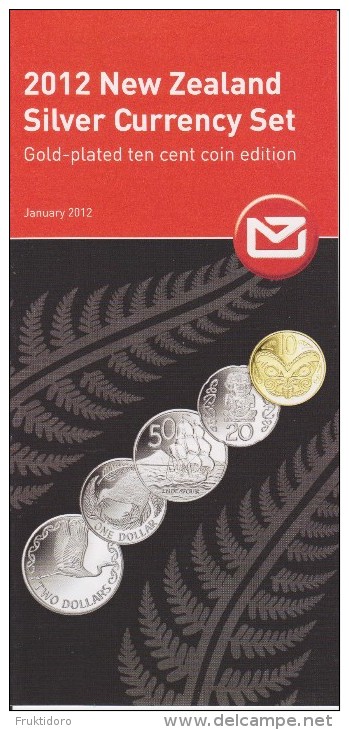 New Zealand 2012 Brochure About Coin Silver Current Set - Mask - Maori Warrior - HMS Endeavour  - Kiwi - White Heron - Materiaal
