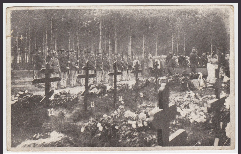 FRANCE GERMANY 1914 PICT.PC (P.O.W. GRAVEYARD SCHEUEN,CELLE)USED CAMP CELLELAGER - Guerra Del 1914-18