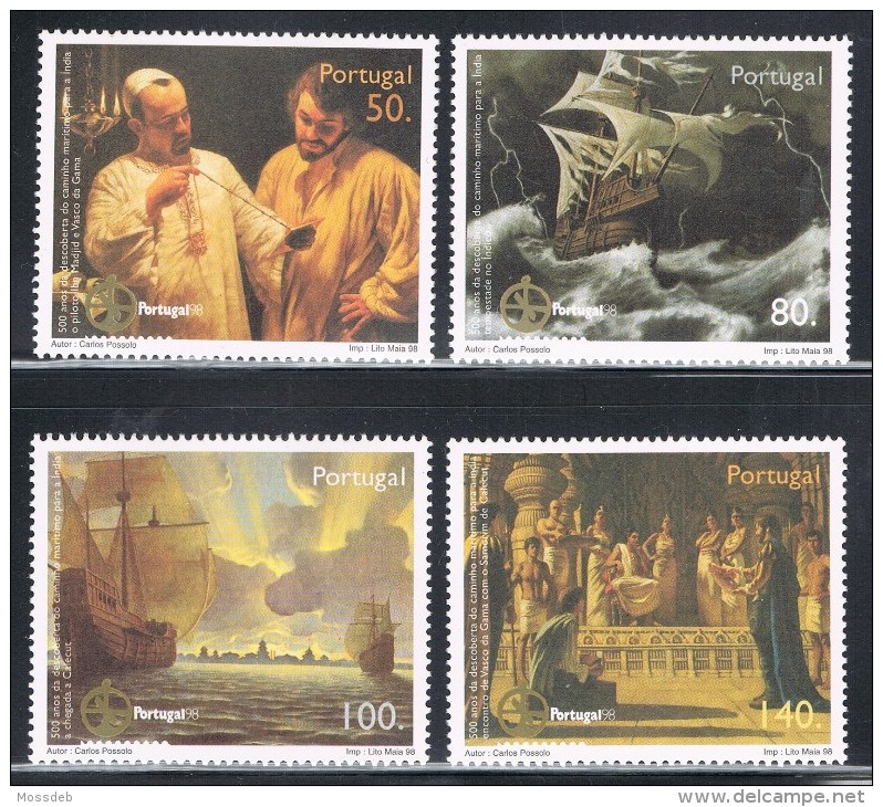 PORTUGAL 1998 500 ANOS DA DESCOBERTA DO CAMINHO MARÍTIMO PARA A ÍNDIA   500 YEARS OF DISCOVERY OF MARITIME WAY FOR INDIA - Unused Stamps