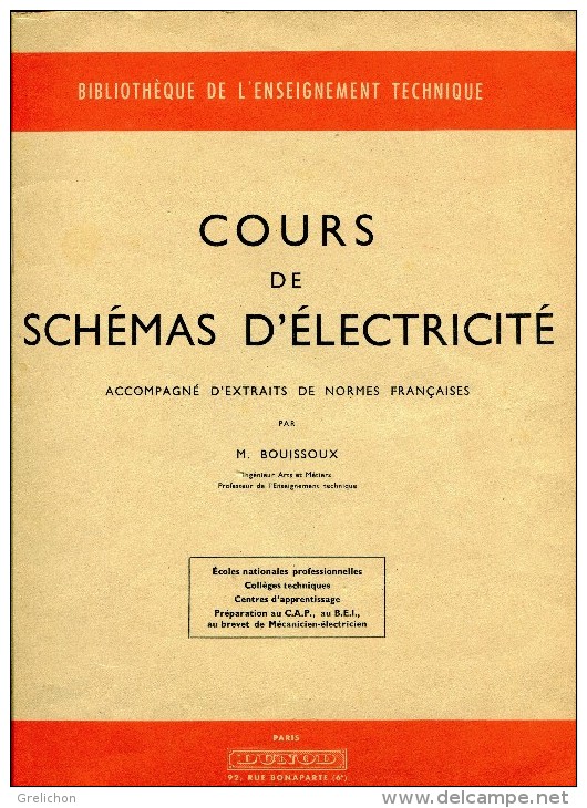 Cours De Schémas D´électricité Par M Bouissoux - School Books