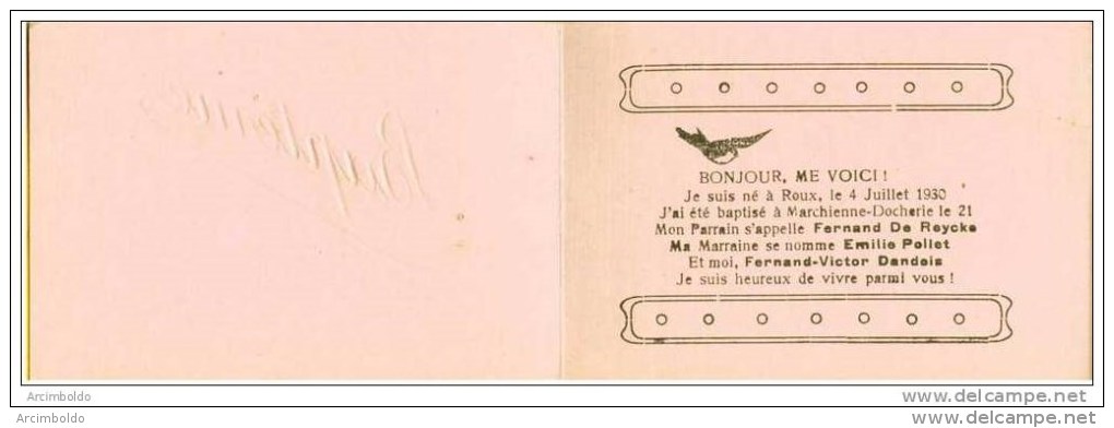 Faire-part De Naissance/baptème : Fernand, Roux 1930 - Geburt & Taufe