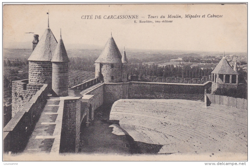 14 / 2 / 193  -  DISTILLERIE  DE  LA  MICHELINE  - MICHEL  SABATIER- Vue  De Carcassonne - Pubblicitari