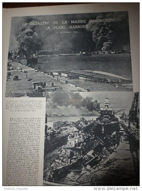 1943 PEARL HARBOUR ,Japon Attaque USA  ; Les Enfants évacués Au Château Des ESSARTS ; Contre Le Marché Noir ; SAINTONGE - L'Illustration