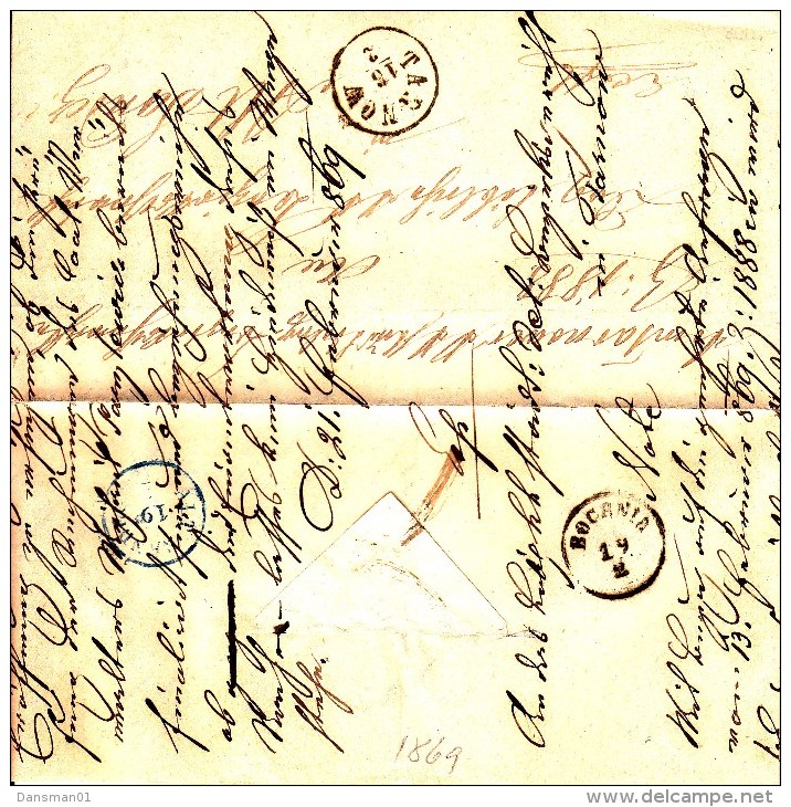 POLAND Prephilatelic 1856 BOCHNIA To TARNOW Cover - ...-1860 Prephilately